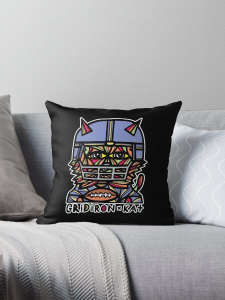 "GridIron Kat" Throw Pillow