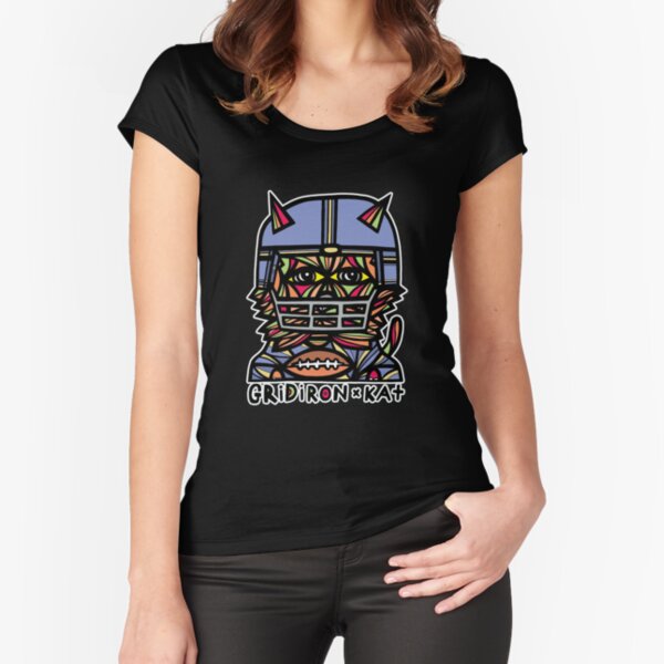 "GridIron Kat" Fitted Scoop T-Shirt