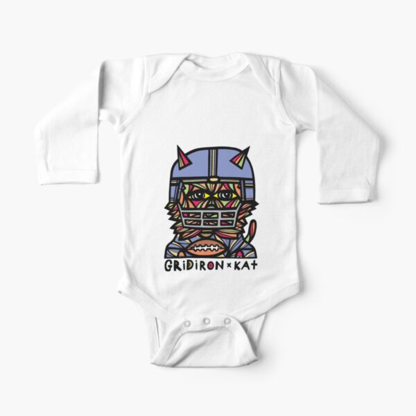 "GridIron Kat" Long Sleeve Baby One-Piece