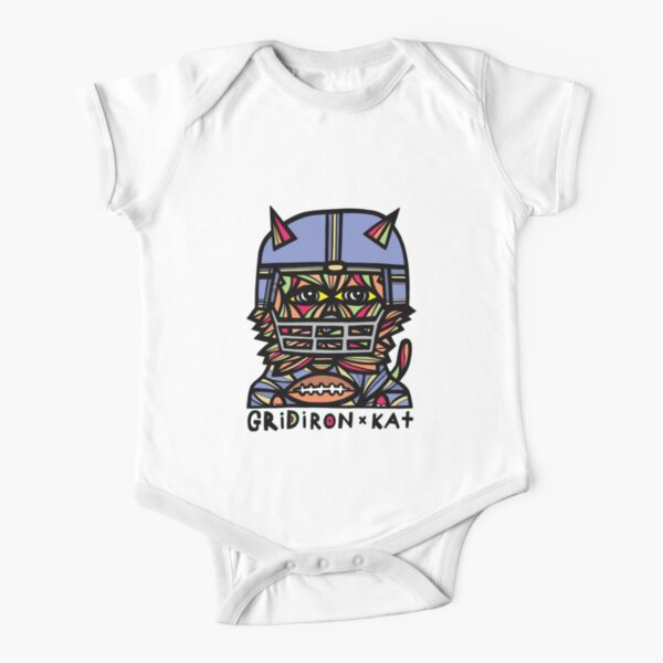 "GridIron Kat" Short Sleeve Baby One-Piece