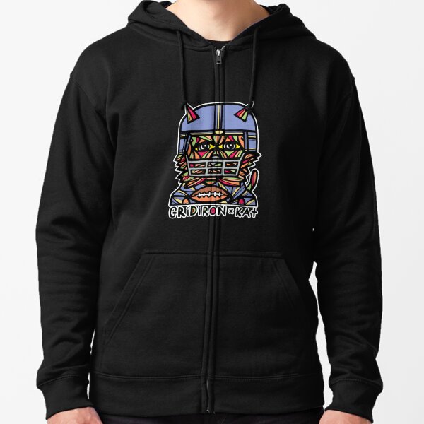 "GridIron Kat" Zipped Hoodie