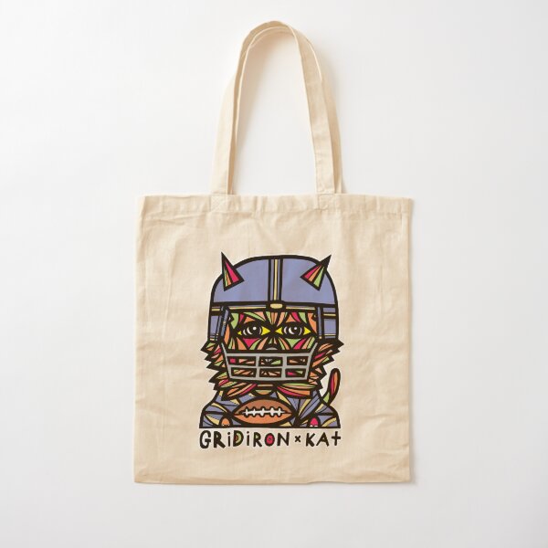 "GridIron Kat" Cotton Tote Bag