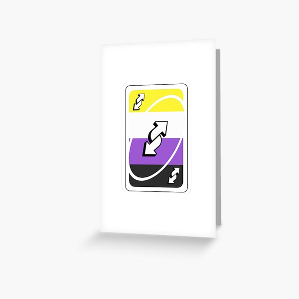 Uno Reverse Lesbian Pride Flag Sticker Greeting Card for Sale by lichwitch