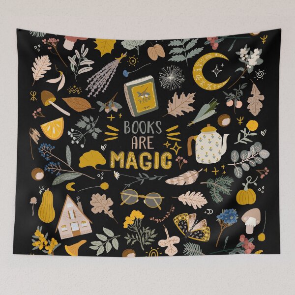 Item preview, Books Are Magic (Black) designed and sold by eviebookish.