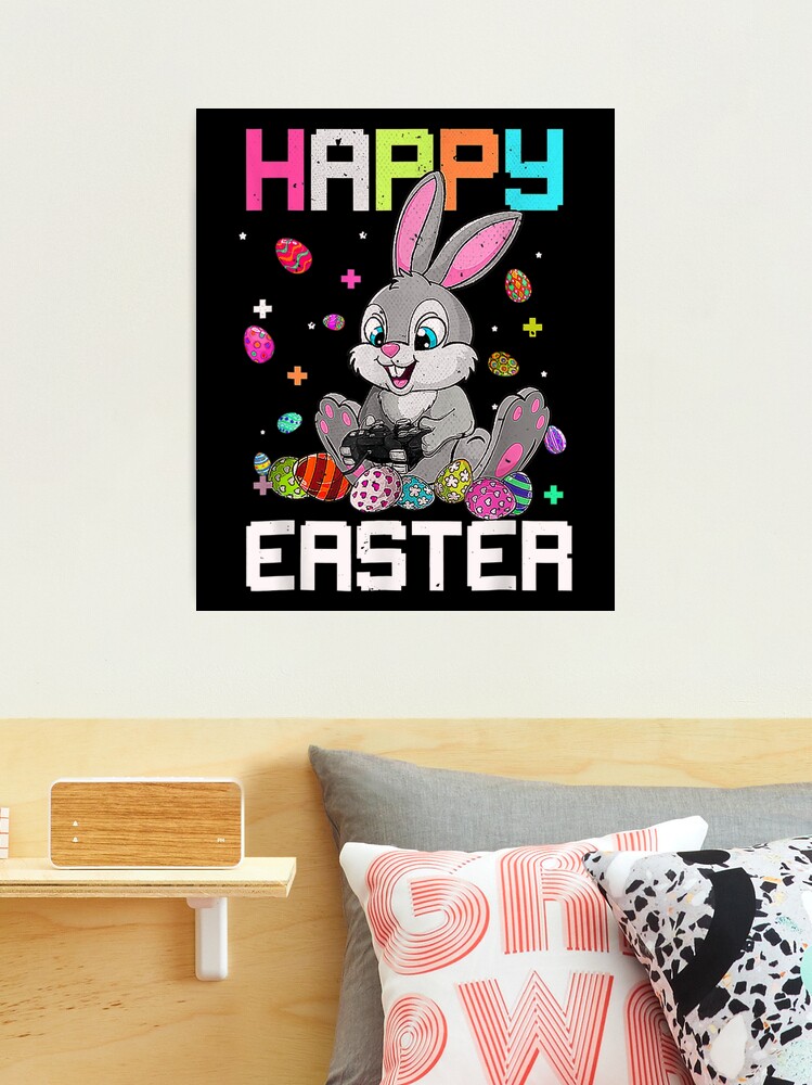 Happy Easter Bunny Egg Video Game Boys Kids Men Easter Gamer