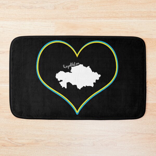 Item preview, Black Heart Kazakhstan Map designed and sold by Astralia.