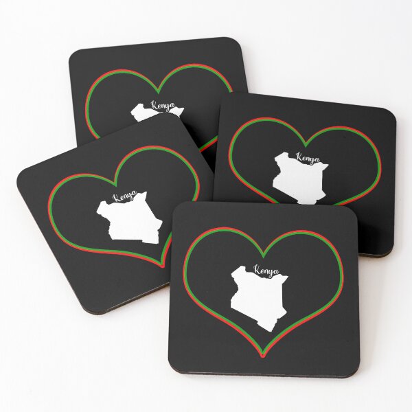 Item preview, Black heart map Kenya designed and sold by Astralia.