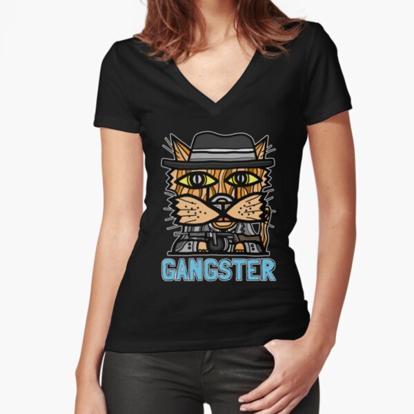 "Gangster" Fitted V-Neck T-Shirt