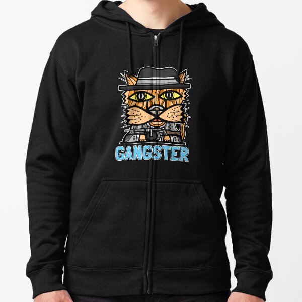 "Gangster" Zipped Hoodie