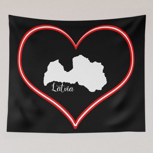 Item preview, Black heart map Latvia designed and sold by Astralia.