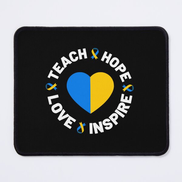 Item preview, World Down Syndrome Day Awareness Ribbon Teach Hope Love T21 designed and sold by Julymitchell.