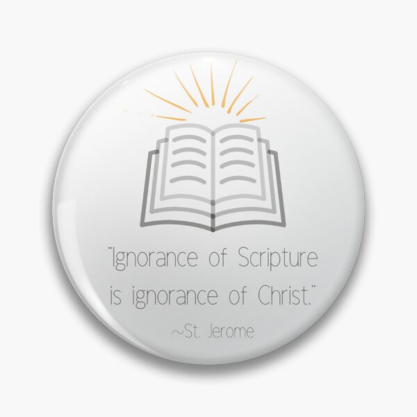 Item preview, St. Jerome quote "Ignorance of Scripture is ignorance of Christ." Catholic Christian designed and sold by bonumagit.