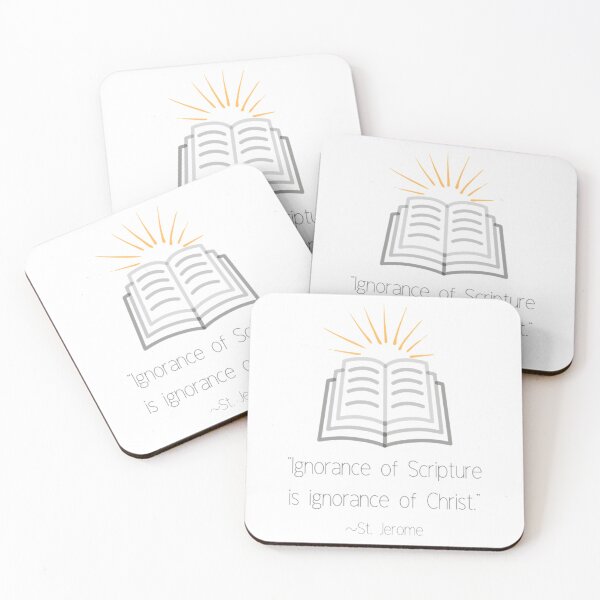 Item preview, St. Jerome quote "Ignorance of Scripture is ignorance of Christ." Catholic Christian designed and sold by bonumagit.