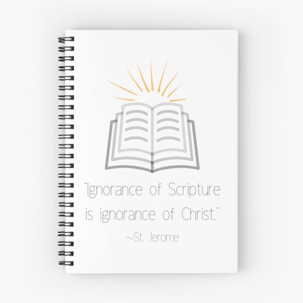 Item preview, St. Jerome quote "Ignorance of Scripture is ignorance of Christ." Catholic Christian designed and sold by bonumagit.