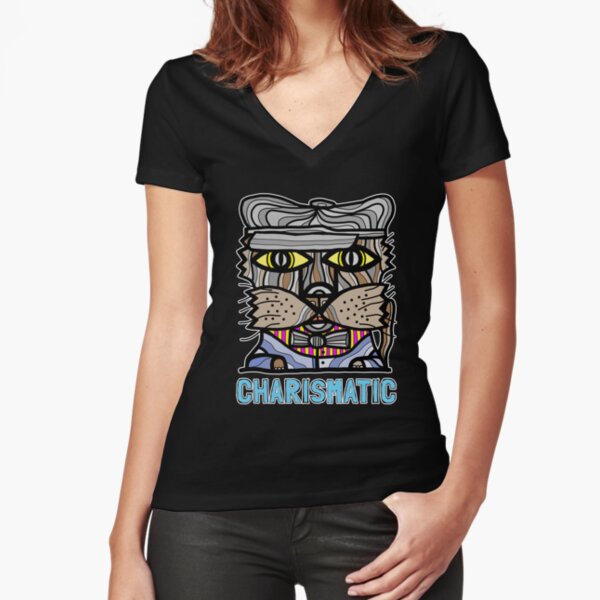 "Charismatic" Fitted V-Neck T-Shirt