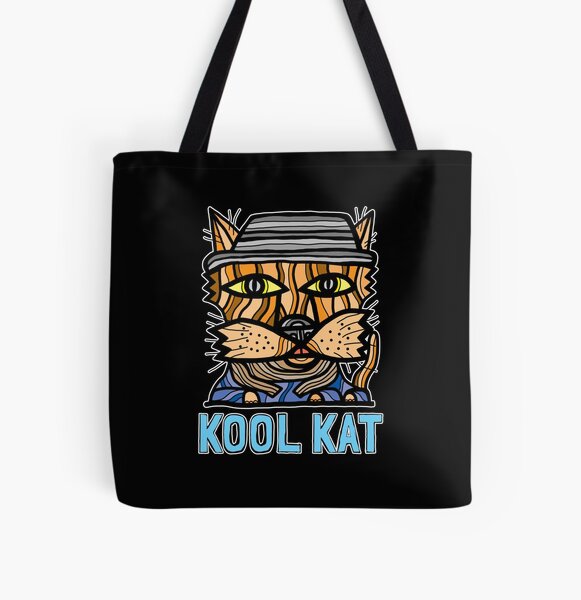 "Kool Kat" All Over Print Tote Bag