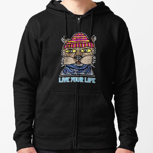 "Live your Life" Zipped Hoodie