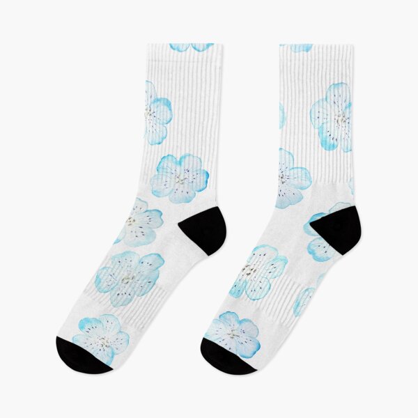 Item preview, hand painted Blue Nemophila Flower pattern  designed and sold by ColorandColor.