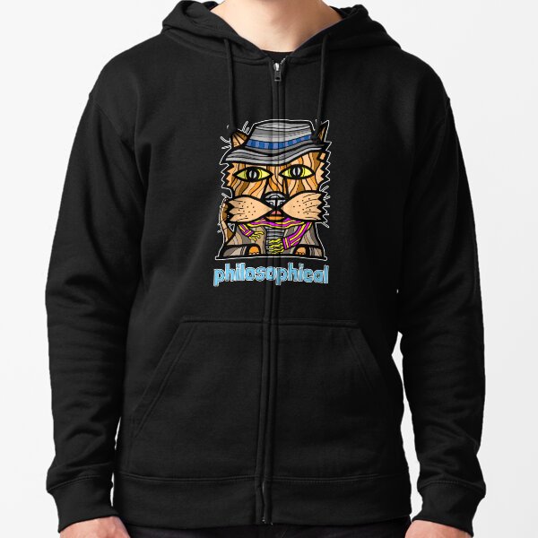 "philosophical" Zipped Hoodie