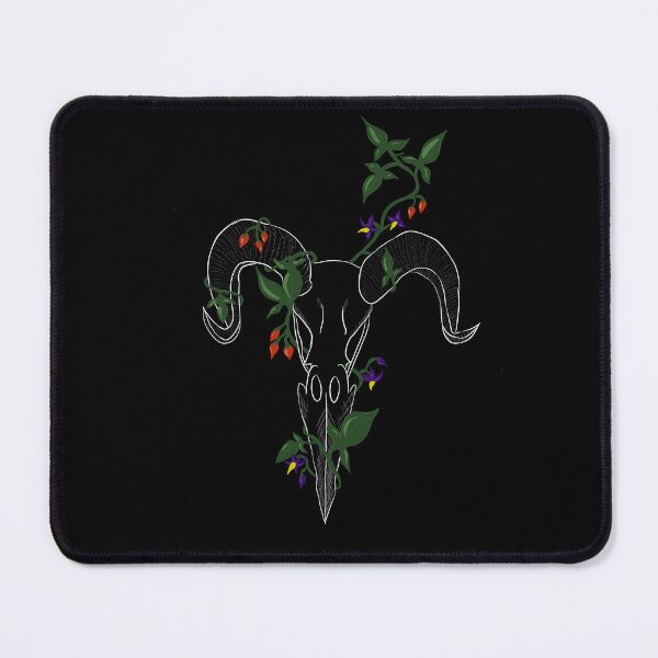 Item preview, Bittersweet Nightshade growing on horned crow skull designed and sold by RoguestOwl.