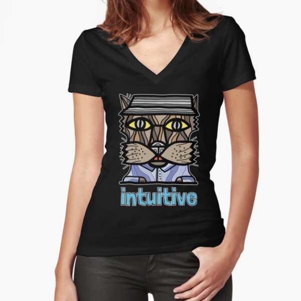 "intuitive" Fitted V-Neck T-Shirt