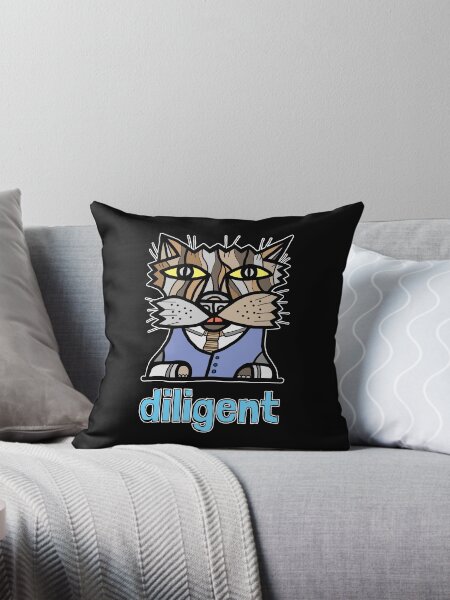 "diligent" Throw Pillow