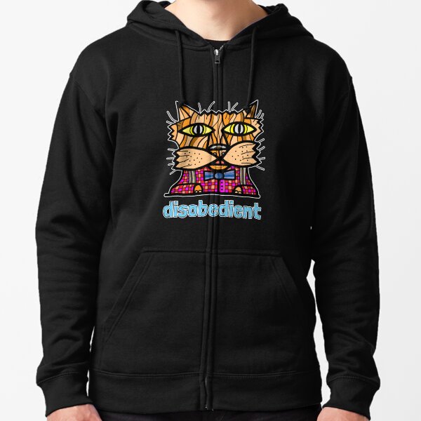 "disobedient" Zipped Hoodie