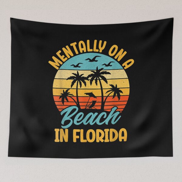 Item preview, Mentally On A Beach In Florida Palm Trees Sunset Snowbirds  designed and sold by terrycar.