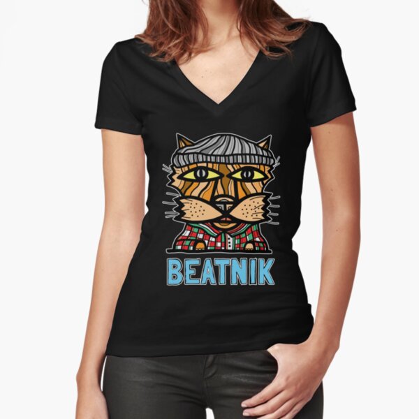 "Beatnik" Fitted V-Neck T-Shirt