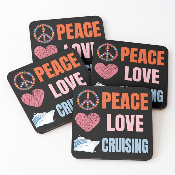 Item preview, Peace Love Cruising Peace Symbol Flowers Heart Cruise Ship Lover designed and sold by S-JDesigns.