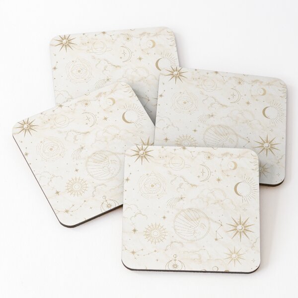 Item preview, beige and gold marble stars and galaxy pattern designed and sold by Beeroclock.
