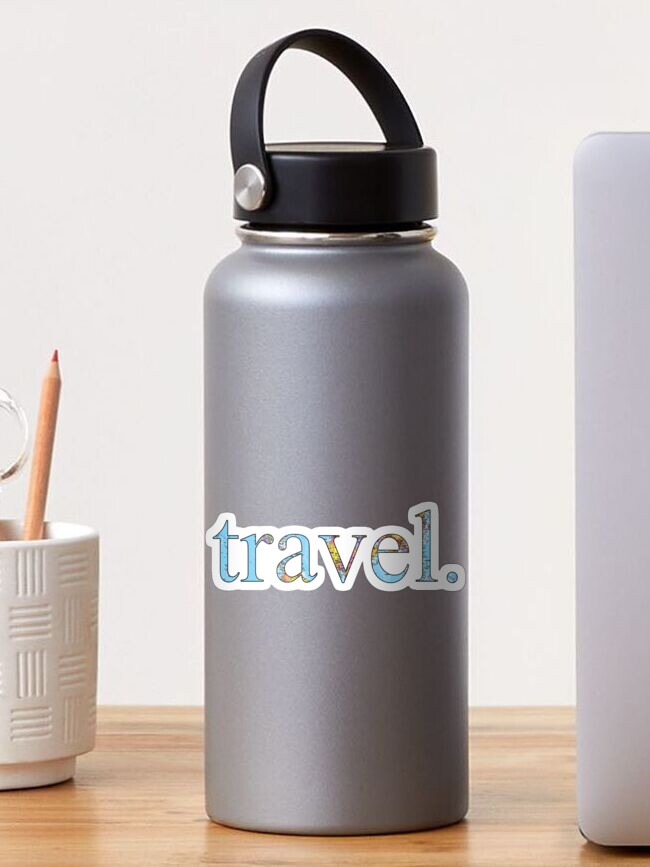 Thumbnail 1 of 3, Sticker, travel! designed and sold by jackiekeating.