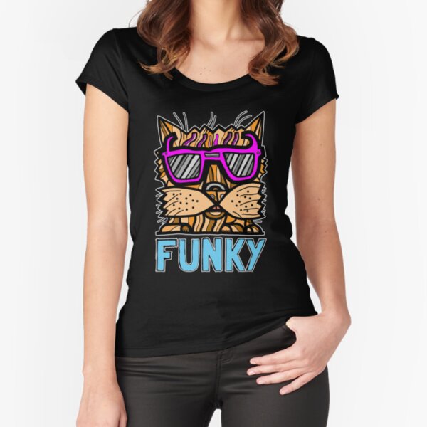 "Funky" Fitted Scoop T-Shirt