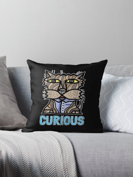 "Curious" Throw Pillow