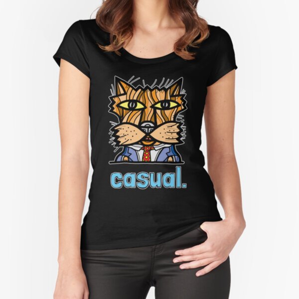 casual. Fitted Scoop T-Shirt