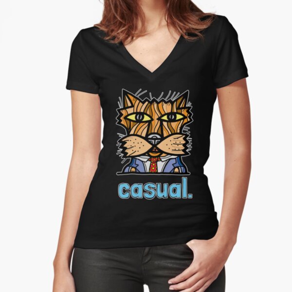 casual. Fitted V-Neck T-Shirt