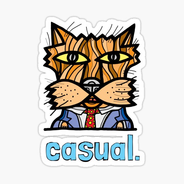 casual. Sticker