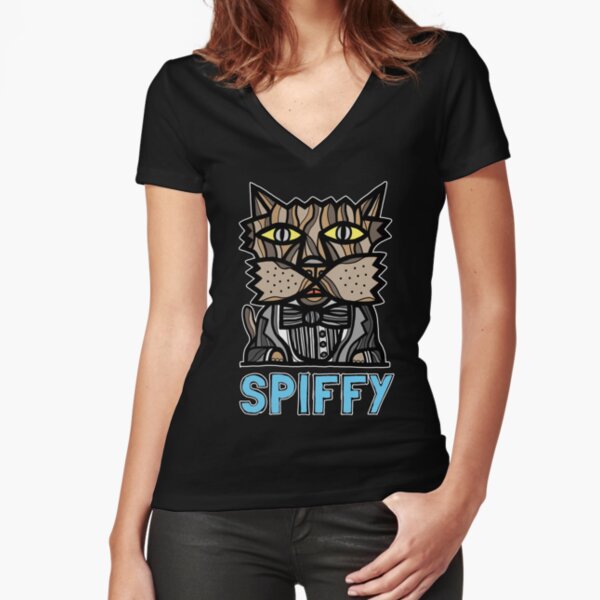 "Spiffy" Fitted V-Neck T-Shirt