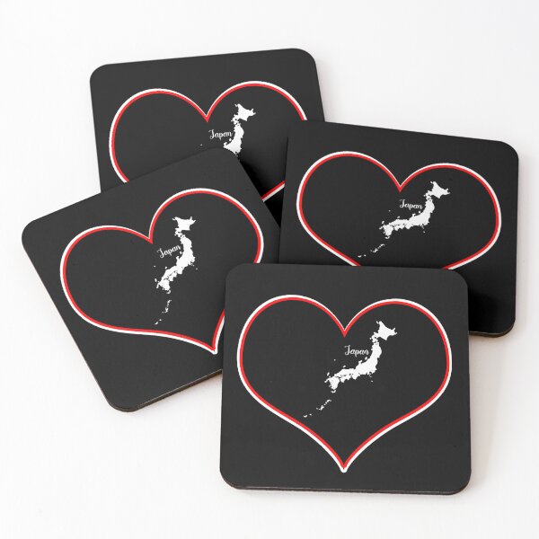 Item preview, Black heart map Japan designed and sold by Astralia.