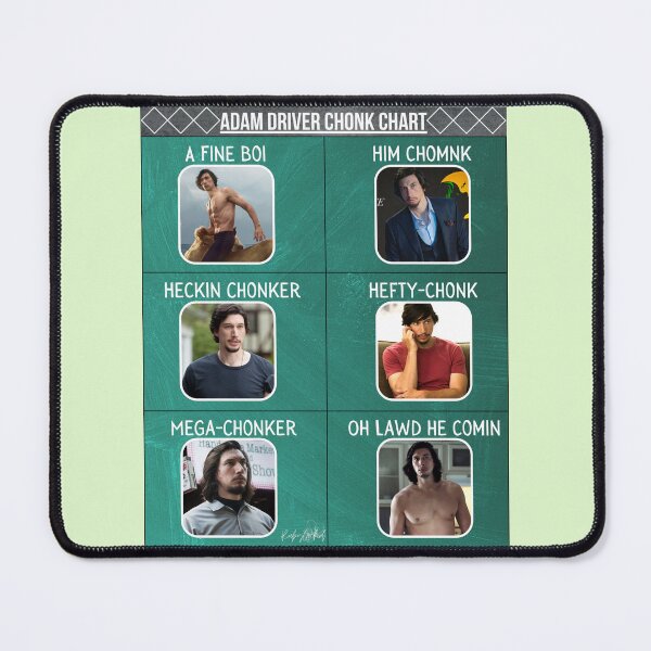 Item preview, Adam Driver Chonk Chart designed and sold by RubyOrchid14 Art & Logos.