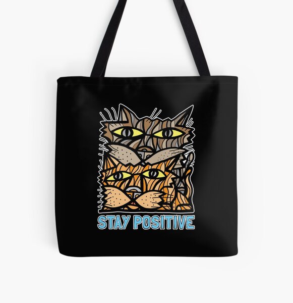 "Stay Positive" All Over Print Tote Bag