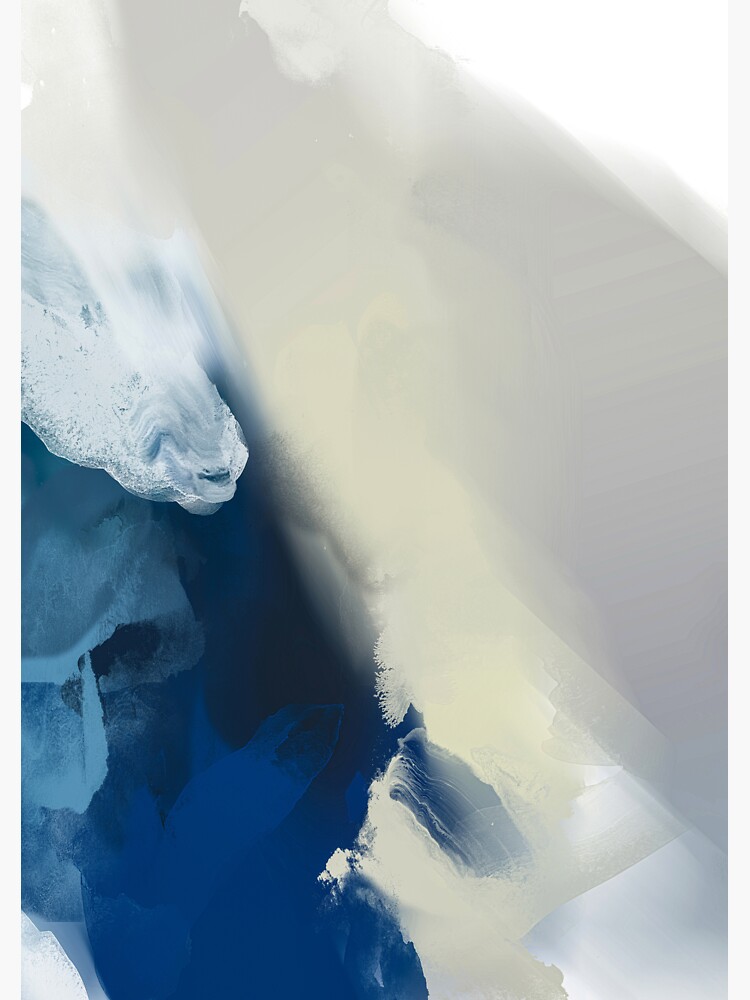 "Blue DreamlandElegant dark blue and light gray express an elegant atmosphere" Sticker by