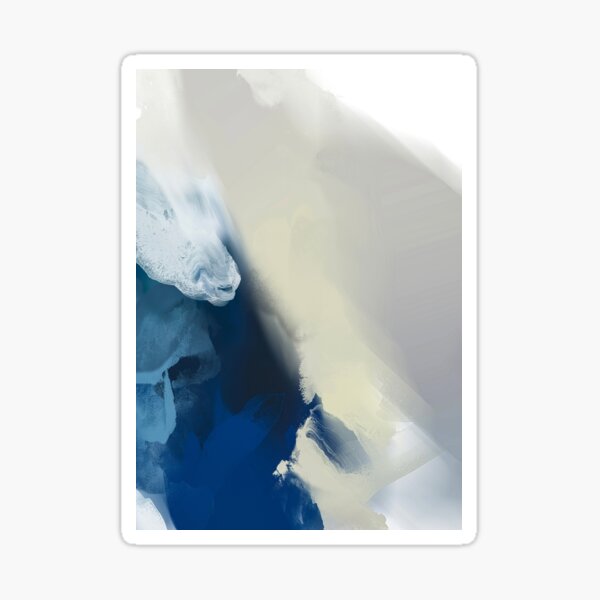"Blue DreamlandElegant dark blue and light gray express an elegant atmosphere" Sticker by