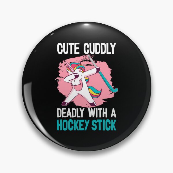 Item preview, Cute Cuddly Deadly With A Hockey Stick - Field Hockey Unicorn designed and sold by Mc-R.