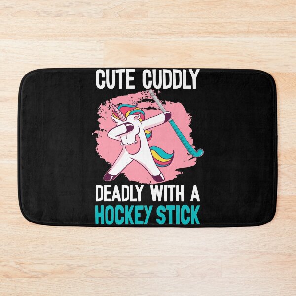 Item preview, Cute Cuddly Deadly With A Hockey Stick - Field Hockey Unicorn designed and sold by Mc-R.