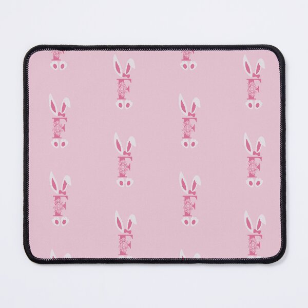 Item preview, F Letter Floral Monogram Initial Pink Bunny Easter designed and sold by SpringMoonPress.