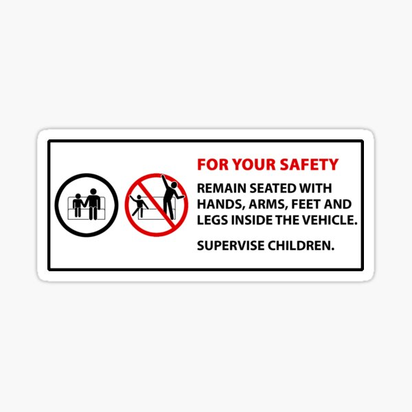 For Your Safety - No Dancing Warning Sticker