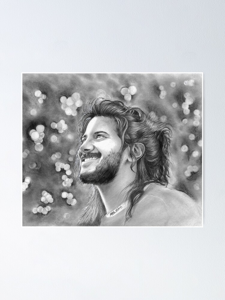 Dulquer Salmaan | Portrait Digital Painting by Vishnu Narayanan on Dribbble