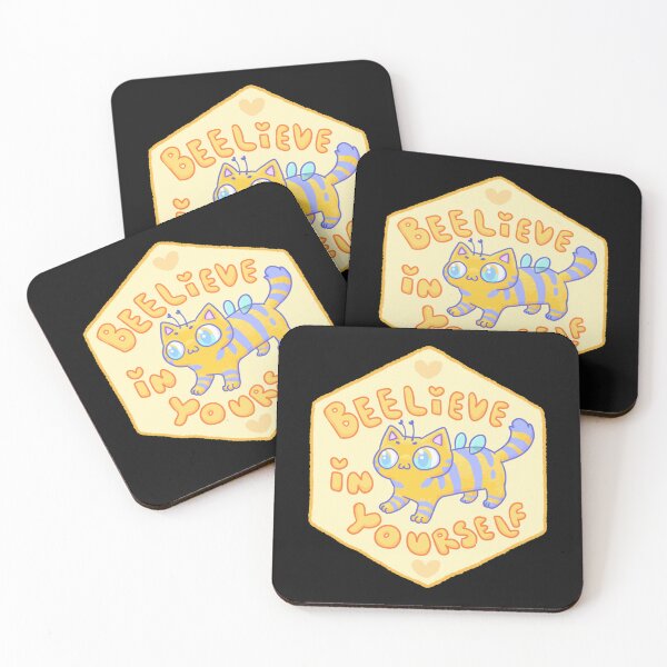 Item preview, Motivational quote Cat bee beelieve in yourself designed and sold by LinhNguyenLtres.