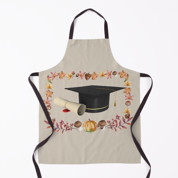 Item preview, Watercolour autumn graduation hat and diploma with leaves, berries, mushrooms and nuts of the fall season designed and sold by Lady-Frost.
